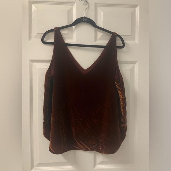 Loft NWT SZ Large Burnt Orange Velvety Tank - Picture 5 of 7